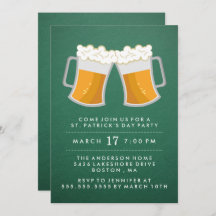 Inbjudan till det irländska partiet St. Patrick's