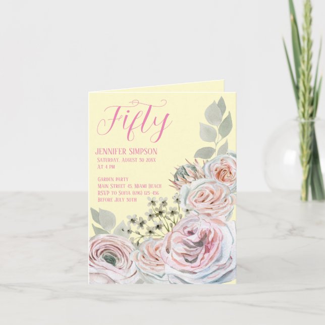 Inbjudan till det mappade födelsedagskortet är tom (Framsida)