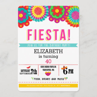 Inbjudan till det mexikanska partiet Fiesta