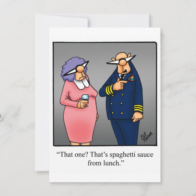 Inbjudan till det militära partiet Pension Humor (Framsida)