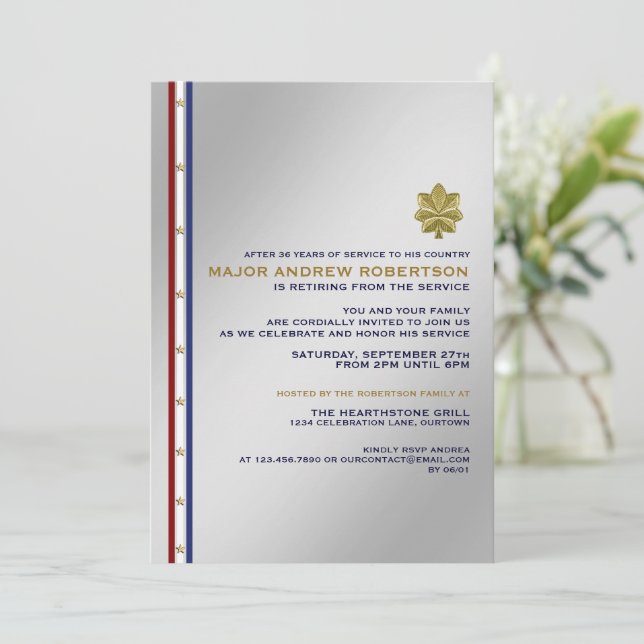 Inbjudan till det militära Pension-partiet (Stående Fram)