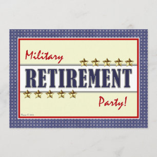Inbjudan till det militära Stars-partiet Pension