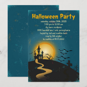 Inbjudan till det nya huset Halloween fest