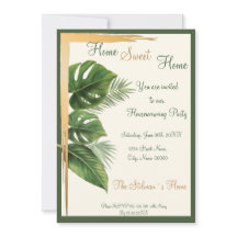 Inbjudan till det tropiska bostadspartiet Handflat