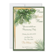 Inbjudan till det tropiska bostadspartiet Handflat