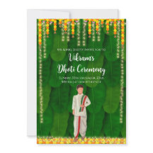 Inbjudan till Dhoti-funktion Dhoti-ceremoni-inbjud