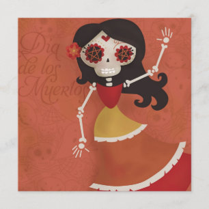 Inbjudan till Dia de los muertos Day of the dead