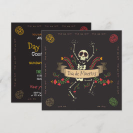Inbjudan till Dia de los Muertos Halloween fest