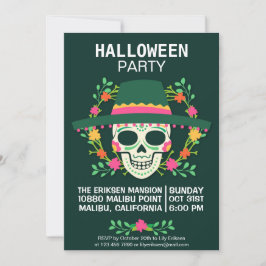 Inbjudan till Dia de los Muertos Halloween fest