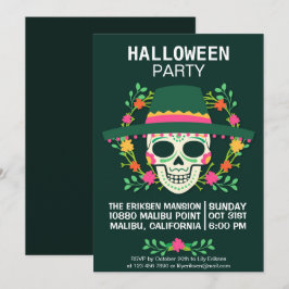 Inbjudan till Dia de los Muertos Halloween fest
