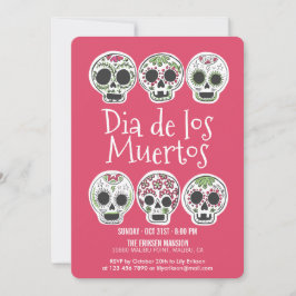 Inbjudan till Dia de los Muertos Halloween fest