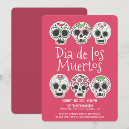 Inbjudan till Dia de los Muertos Halloween fest