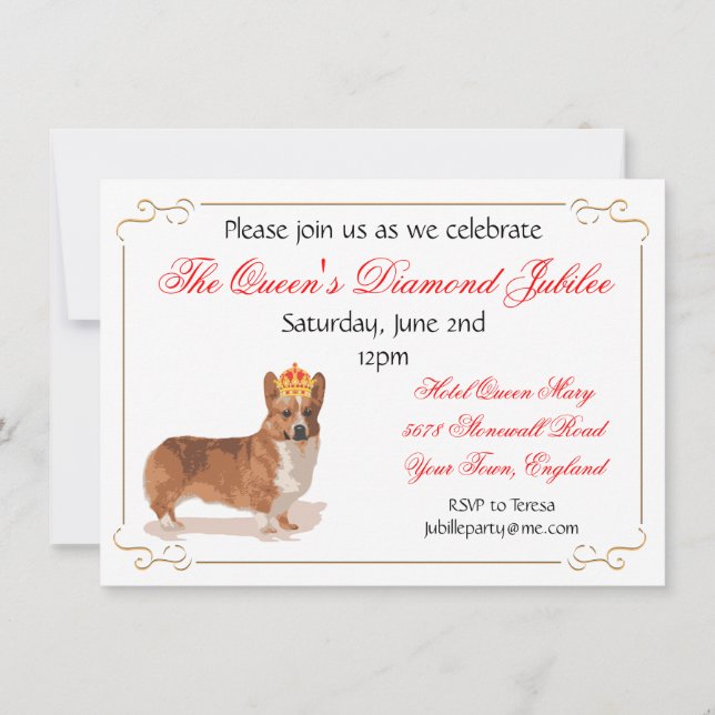 Inbjudan till Diamond Jubilee Party (Baksida)