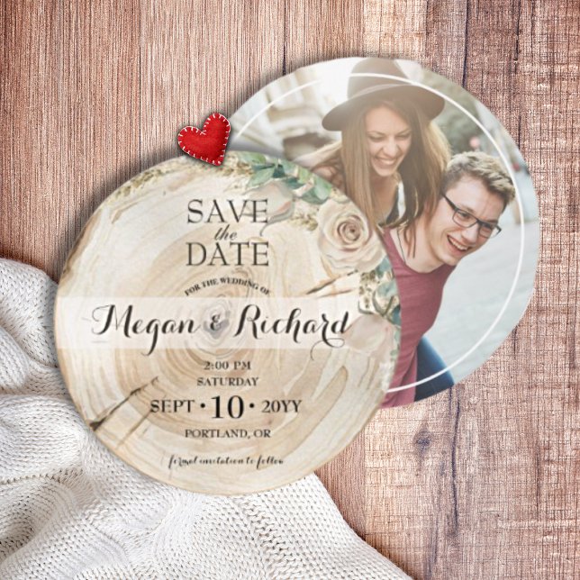 Inbjudan till Digital Elegant Rustic Wood Greenery (Skapare uppladdad)
