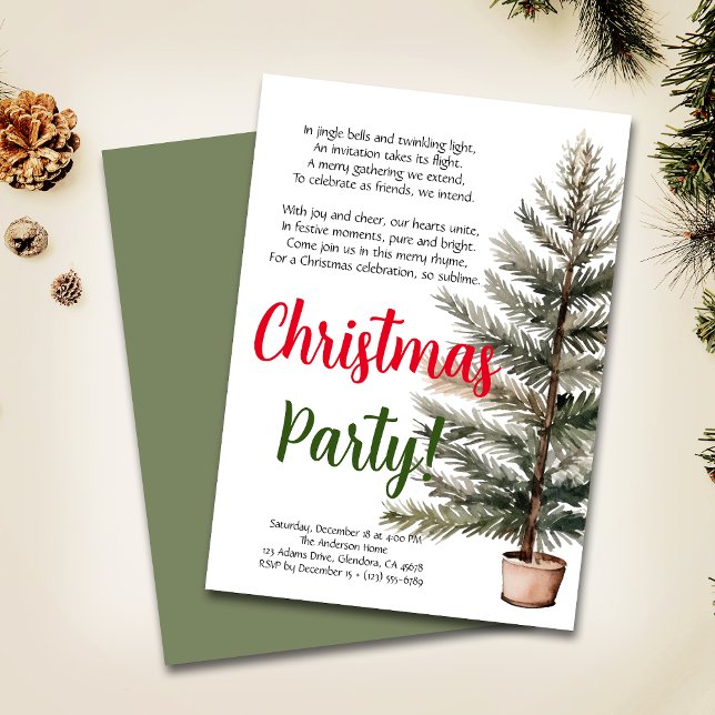 Inbjudan till Dikt i god jul Helgdag (Elevate your upcoming event with this cozy Christmas invitation and heartwarming poem!)