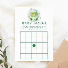Inbjudan till Dinosaur Egg Watercolor Baby Bingo