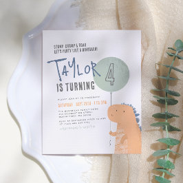 Inbjudan till Dinosaur Födelsedagsfest Budget-vyko Vykort