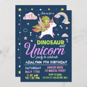Inbjudan till dinosaurier och Unicorn - SYSKON INB