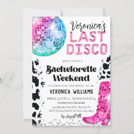 Inbjudan till Disco Cowgirl Systerbröllop Weekend