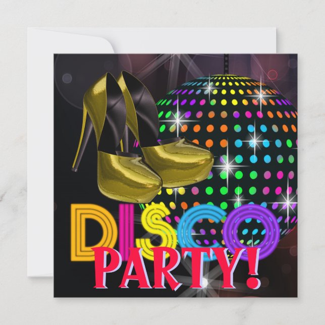Inbjudan till Disco Dance Party-gruppen spegel Bol (Framsida)