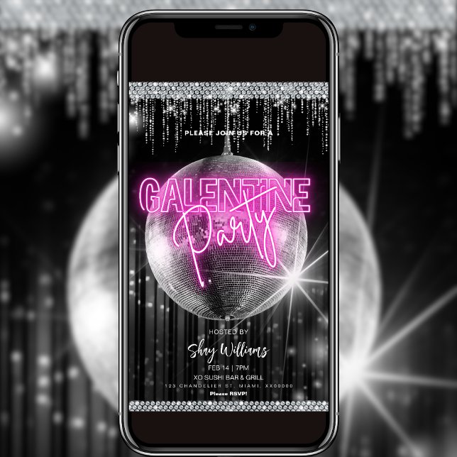 Inbjudan till Disco Glam Galentine-partiet (Skapare uppladdad)