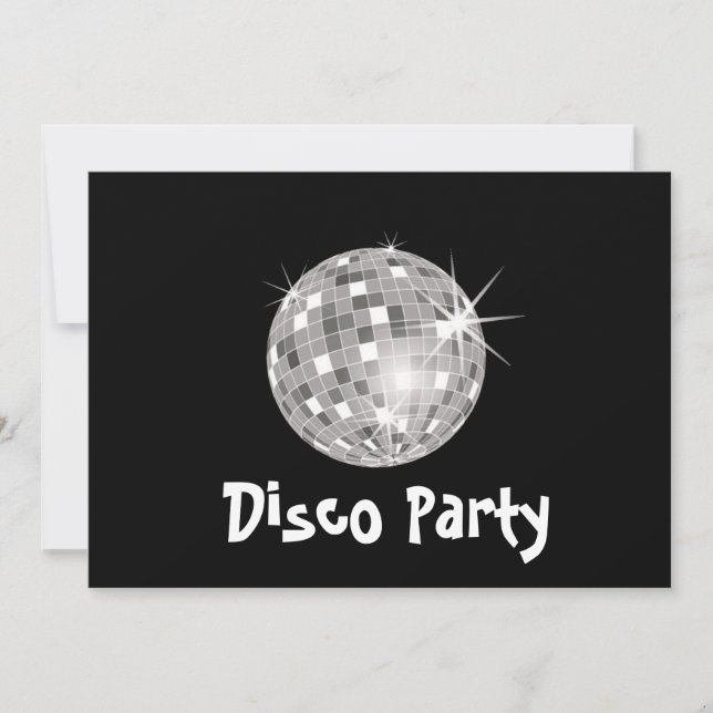 Inbjudan till Disco Party (Framsida)