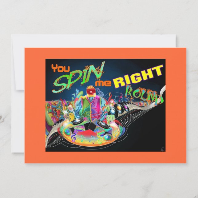 Inbjudan till DJ-dansparty (Framsida)