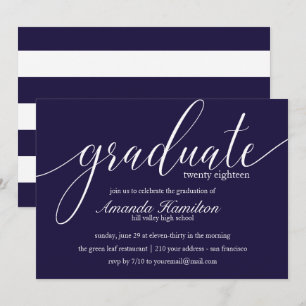 Inbjudan till djupt blå typografi i Studenten