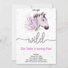 Inbjudan till djuret Safari Birthday