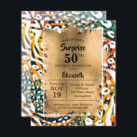 Inbjudan till djurutskrift på 50:e födelsedagen<br><div class="desc">Liten elegant på 4, 5" x 5, 6" födelsedagsfest inbjudan har en färgstark vild av chic som är överlagrad med faux-folie från guld och födelsedagsfest i chic. Perfekt för en 50:e födelsedagsfest eller ÅLDER, ändra bara ordalydelsen. SAMORDNA objekt som finns i vår butik. Dessa prisvärda meddelanden trycks på 110 lb...</div>