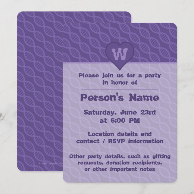 Inbjudan till DNA-Rand-part (Fram/baksida)