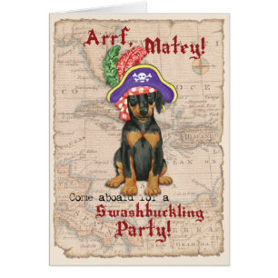 Inbjudan till Doberman Pinscher Pirat OBS Kort
