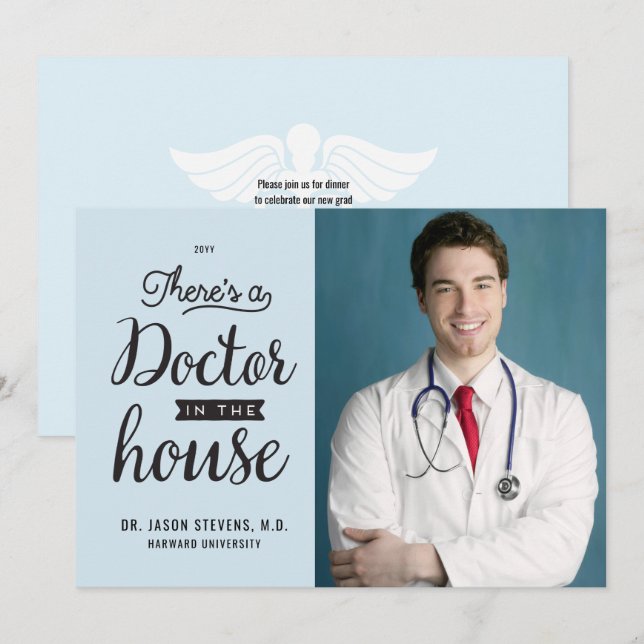 Inbjudan till doktor i House Medical Studenten (Fram/baksida)