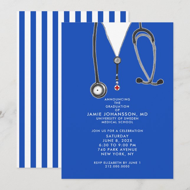 Inbjudan till Doktor Studentfest (Fram/baksida)