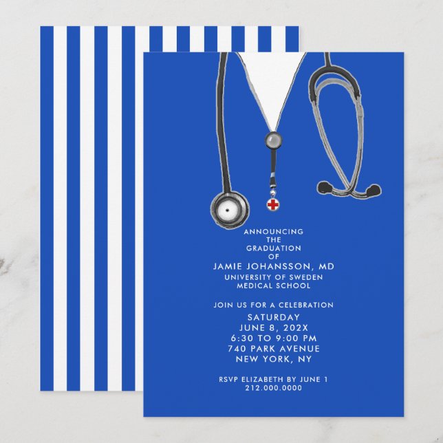 Inbjudan till Doktor Studentfest (Fram/baksida)