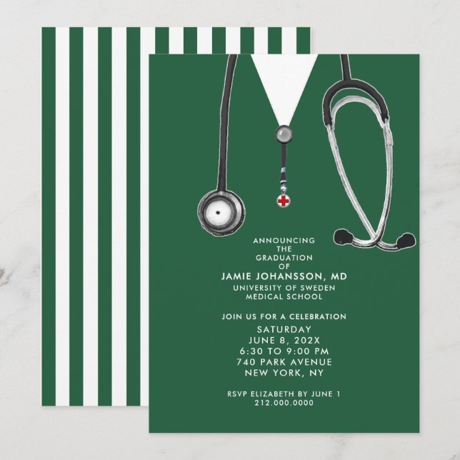 Inbjudan till Doktor Studentfest (Fram/baksida)