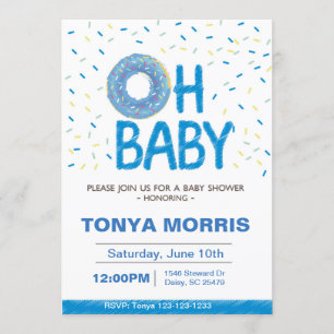 Inbjudan till Donut Baby Shower