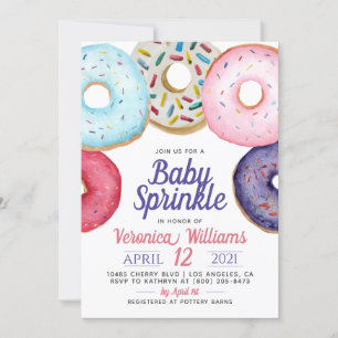 Inbjudan till Donut Baby Sprinkle Baby Shower