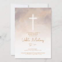 Inbjudan till Dop Färgen Lila Inbjudan