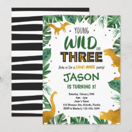 Inbjudan till dosinosaur 3:e födelsedagen, Dinosau