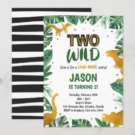 Inbjudan till dosinosaurer för gyllene två Vilder