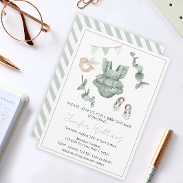 Inbjudan till doskdusch i flicka i Eucalyptus