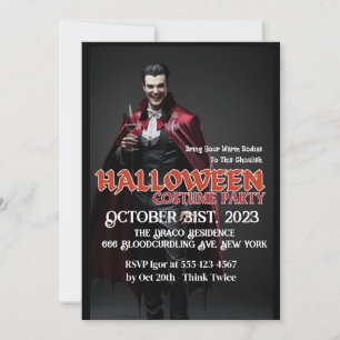Inbjudan till Dracula Cocktail Halloween fest