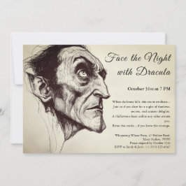 Inbjudan till Dracula Vampire Halloween fest