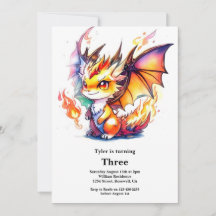 Inbjudan till Dragon Birthday