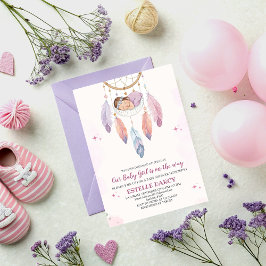 Inbjudan till Dreamcatcher Baby Shower för vattenf
