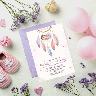 Inbjudan till Dreamcatcher Baby Shower för vattenf