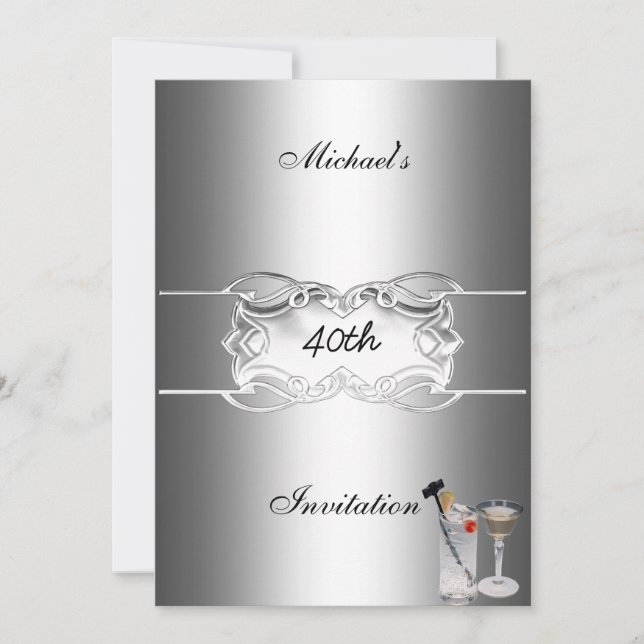 Inbjudan till Drinks- och Silver-partiet (Framsida)