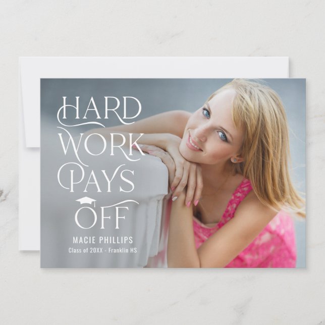 Inbjudan till Driven Grad Editable Färg Studenten (Framsida)