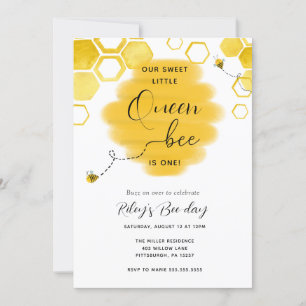 Inbjudan till drottning Bee Birthday